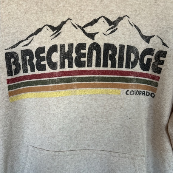 Tan Breckenridge Graphic Sweatshirt with Mountain Silhouette - Picture 2 of 4